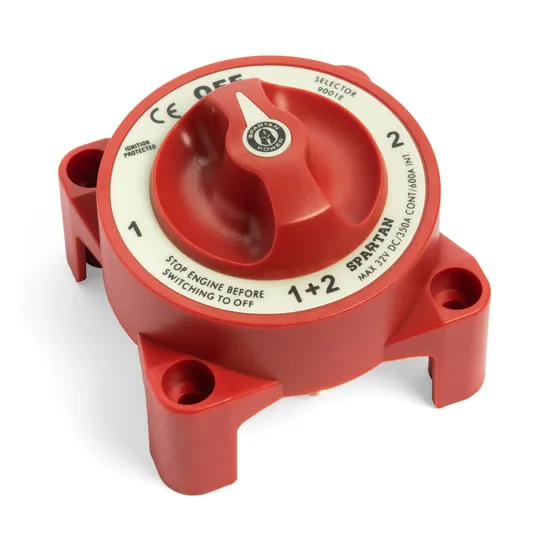 Power 350A Battery Combiner and Selector Switch 4 Position Red 9001e 